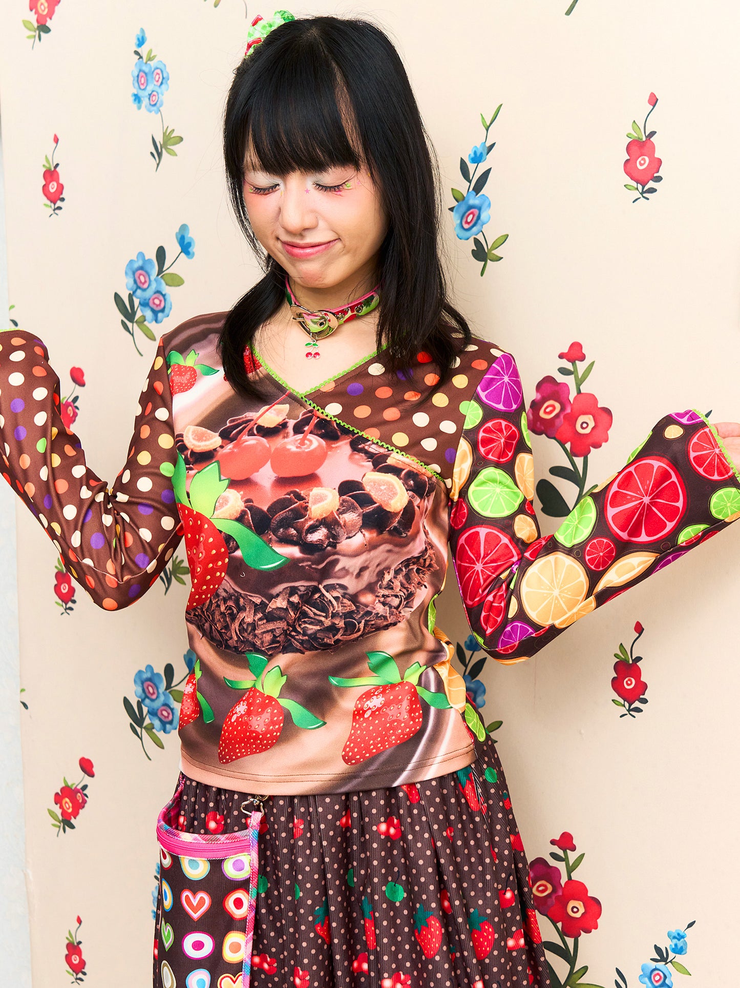 Fruits Strawberry Chocolate Cake Shirt