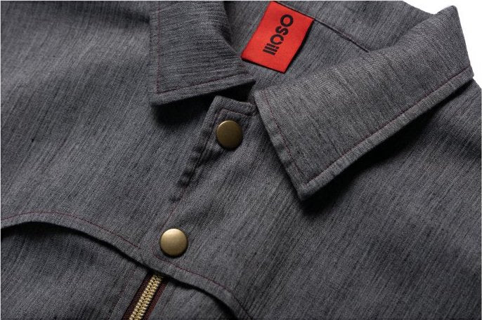 OSCill Deconstructed Layer Zip-Up Long Sleeve Shirt