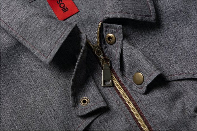 OSCill Deconstructed Layer Zip-Up Long Sleeve Shirt