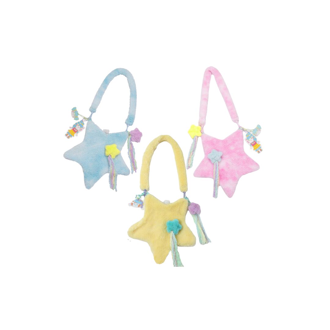 Pastel Star Shape Fluffy Bag | frufru