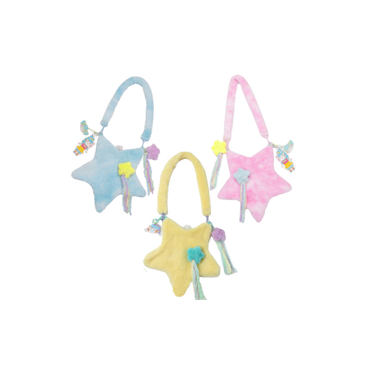 Pastel Star Shape Fluffy Bag