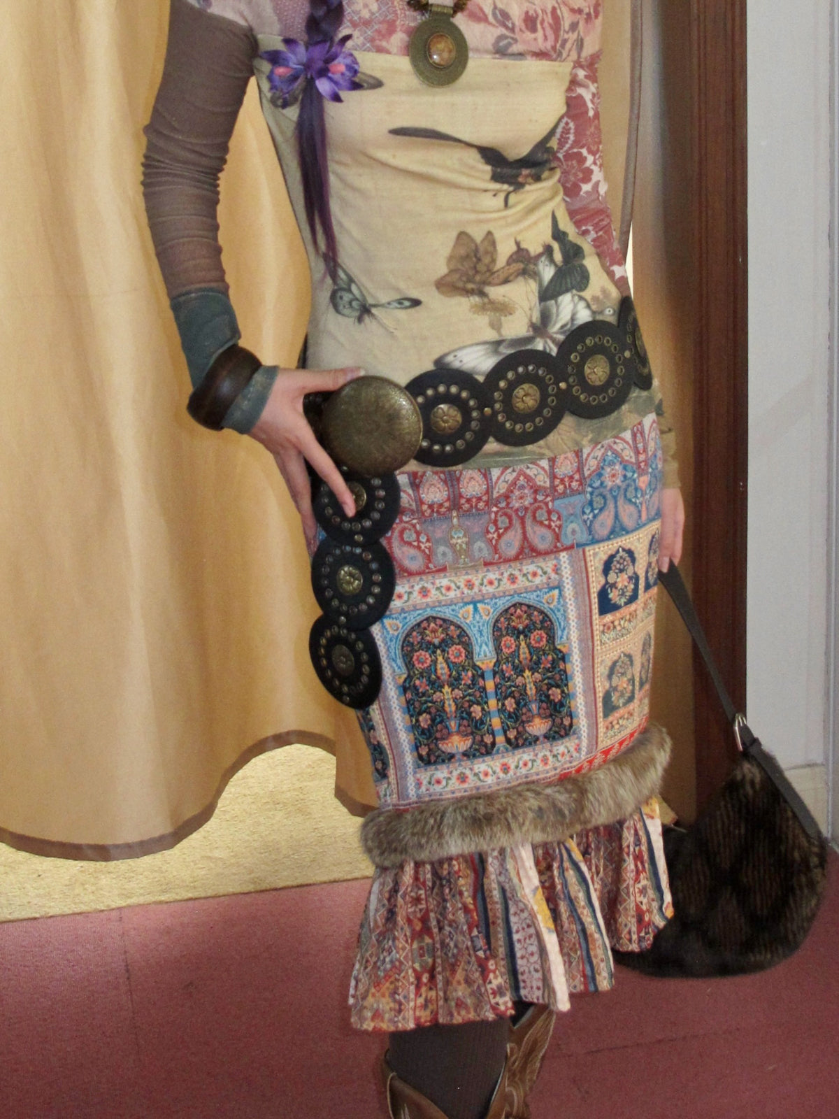 Nomadic Fishtail Fur Medi Skirt