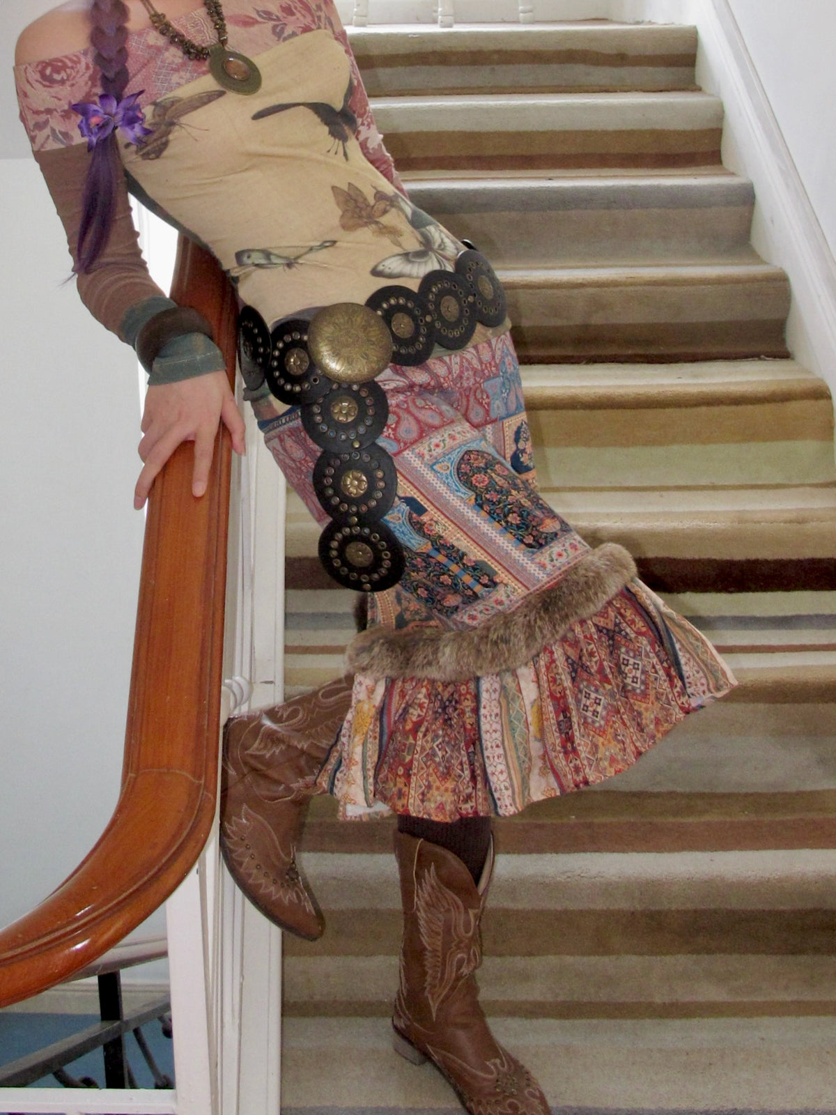 Nomadic Fishtail Fur Medi Skirt