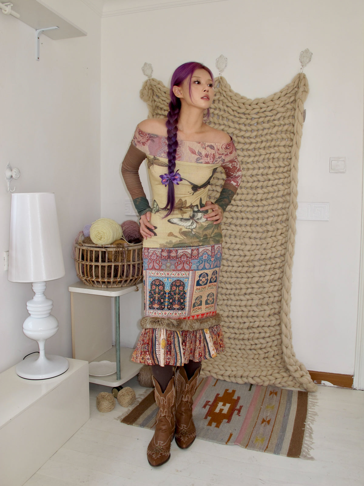 Nomadic Fishtail Fur Medi Skirt