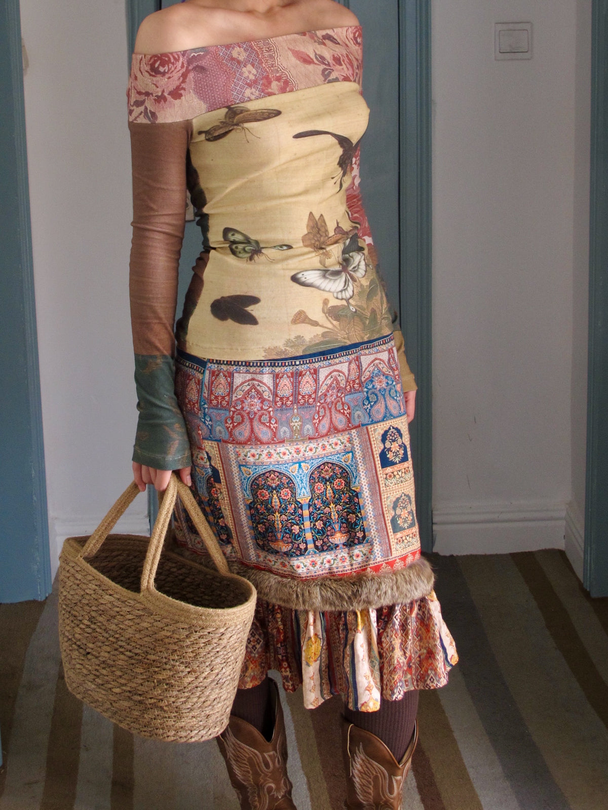Nomadic Fishtail Fur Medi Skirt