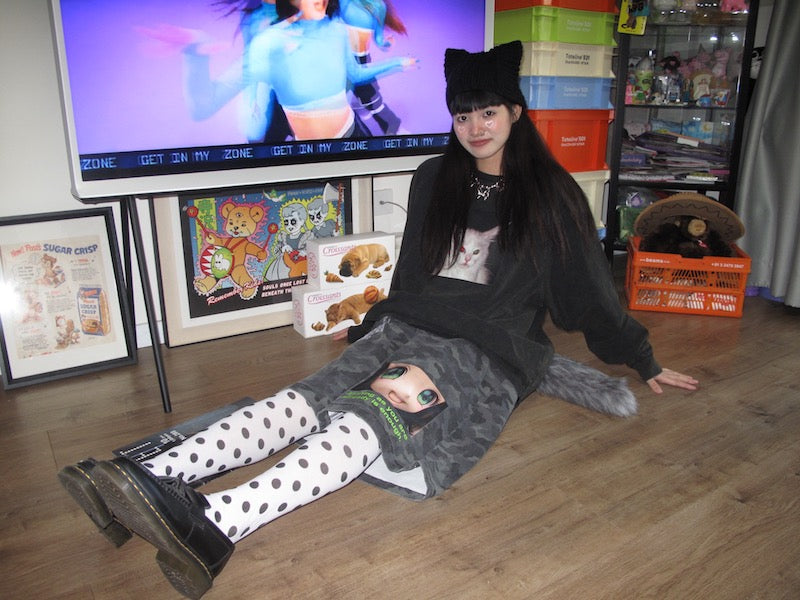 Anime Lace Camouflage Baggy Jeans