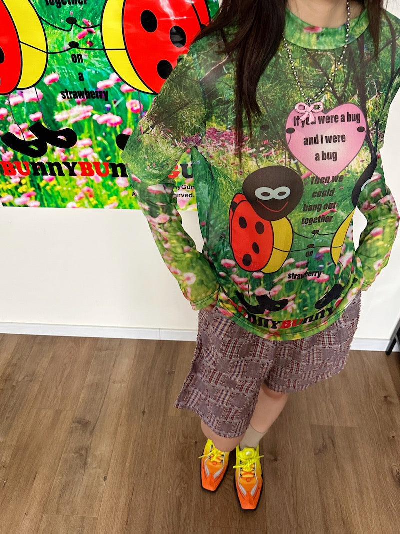 Ladybug Grass Mesh Shirt