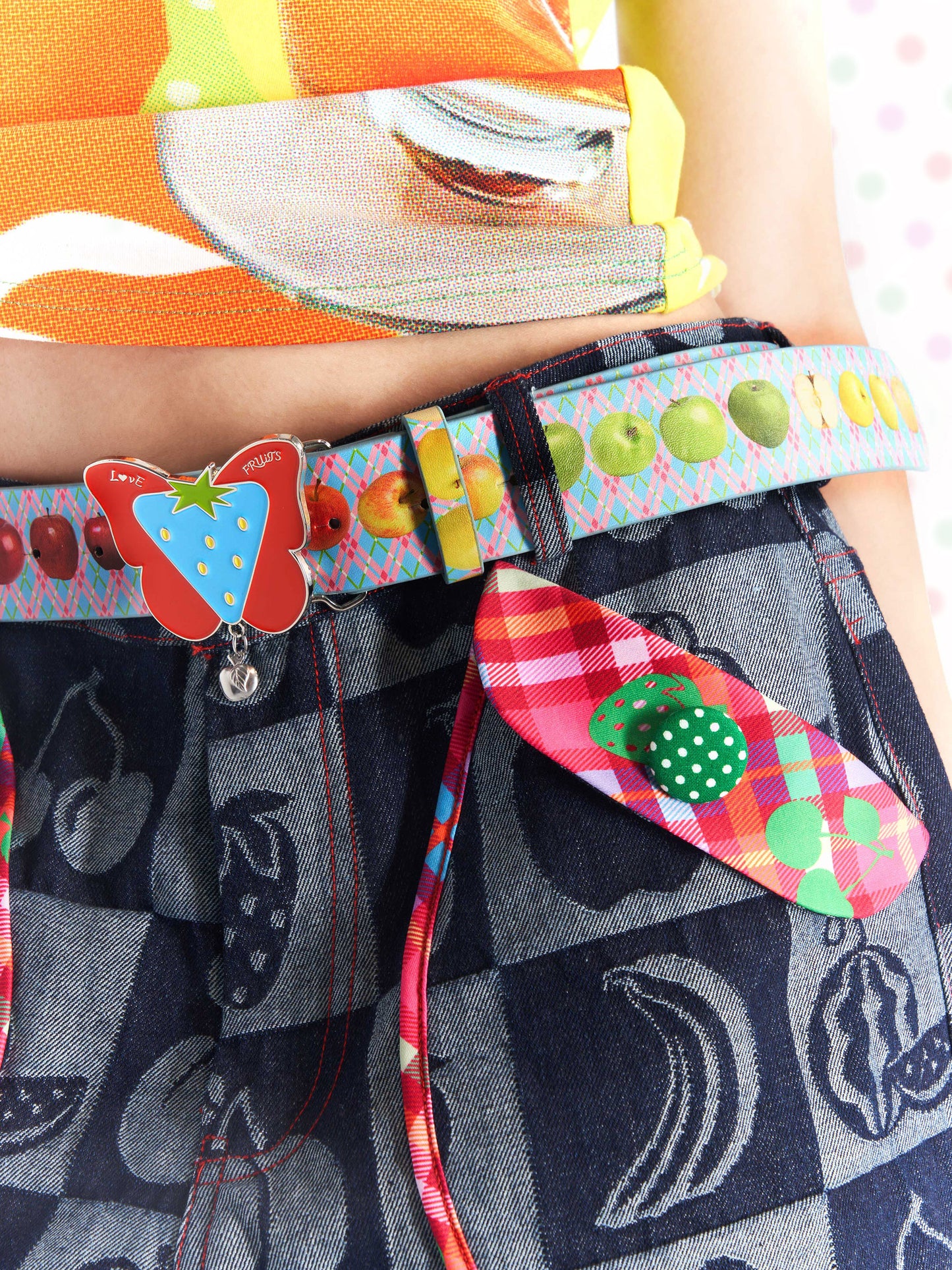 Strawberry Apple Butterfly Belt