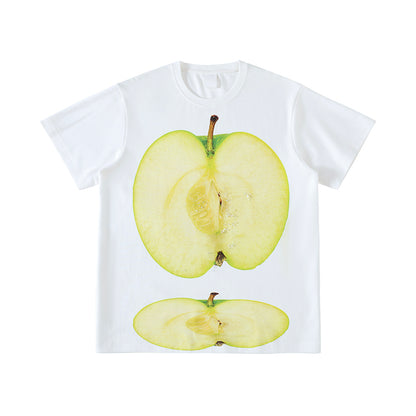 Sliced Green Apple Graphic T-Shirt