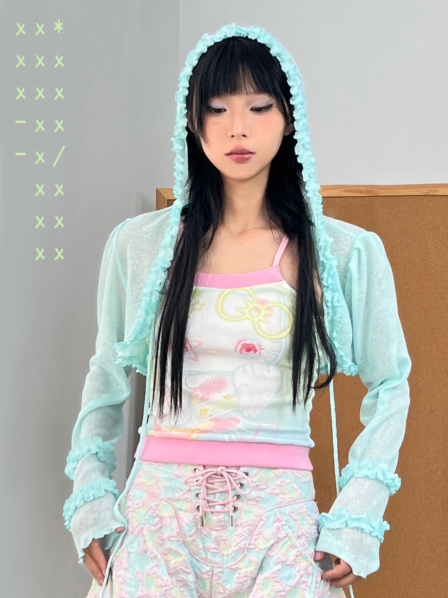 Crying Kitty Print Cami Top