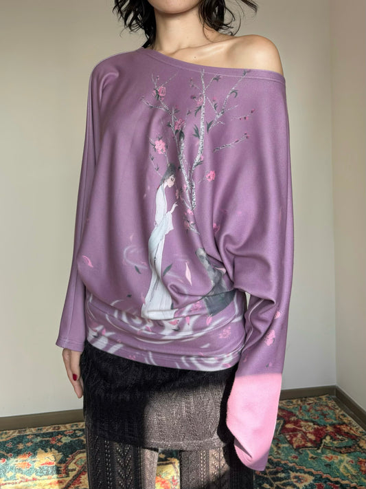 Dream of the Red Chamber Off-Shoulder Shirt