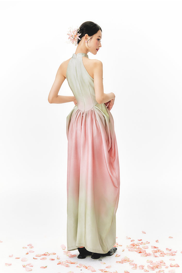 Gradient Tulip Cheongsam Dress