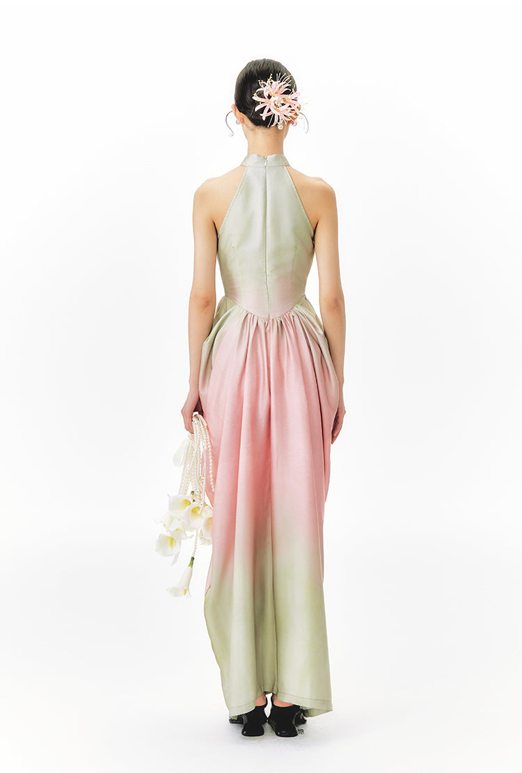 Gradient Tulip Cheongsam Dress