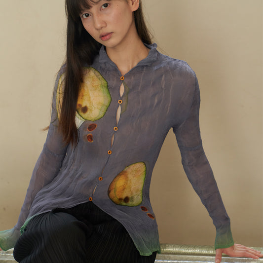 Leaf Pleated Shirt