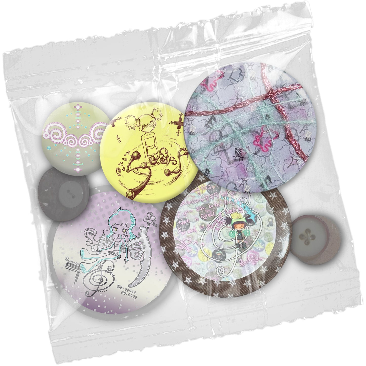 Sassy Love Kawaii Shojo Pin Set