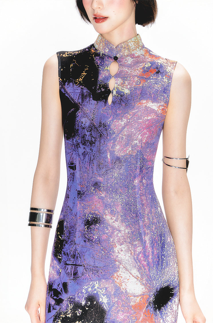 Shimmer Pond Fishtail Cheongsam Dress