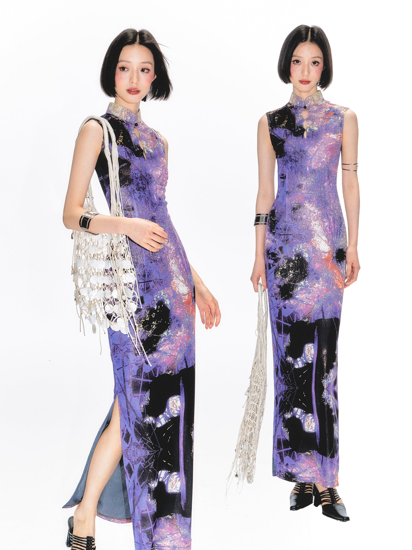 Shimmer Pond Fishtail Cheongsam Dress