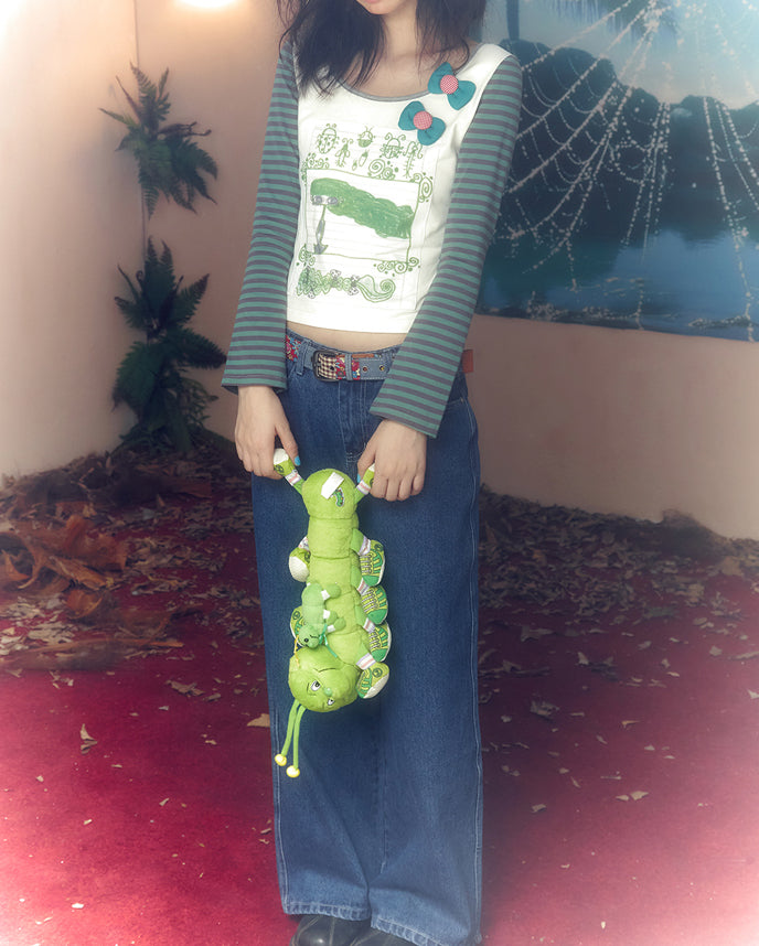 Mori Ladybug Striped Shirt