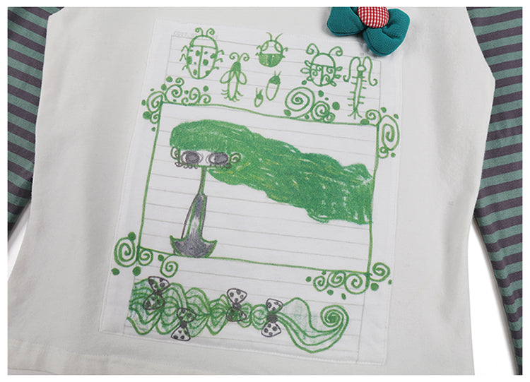 Mori Ladybug Striped Shirt