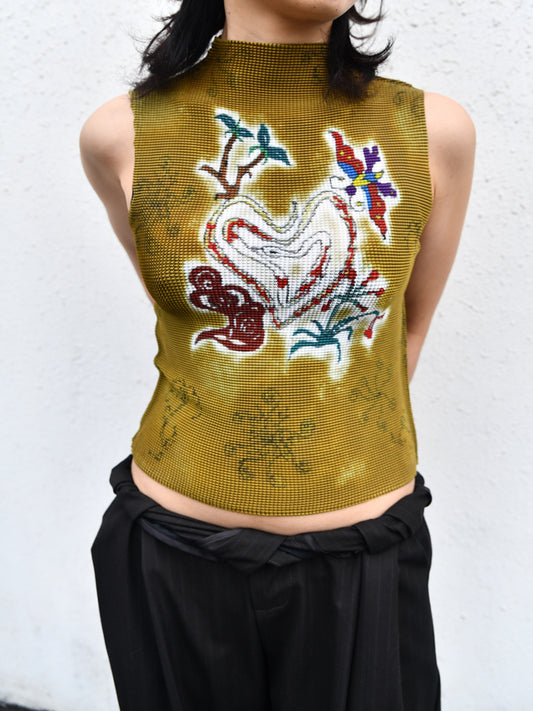 Serpent Heart Pleated Tank Top