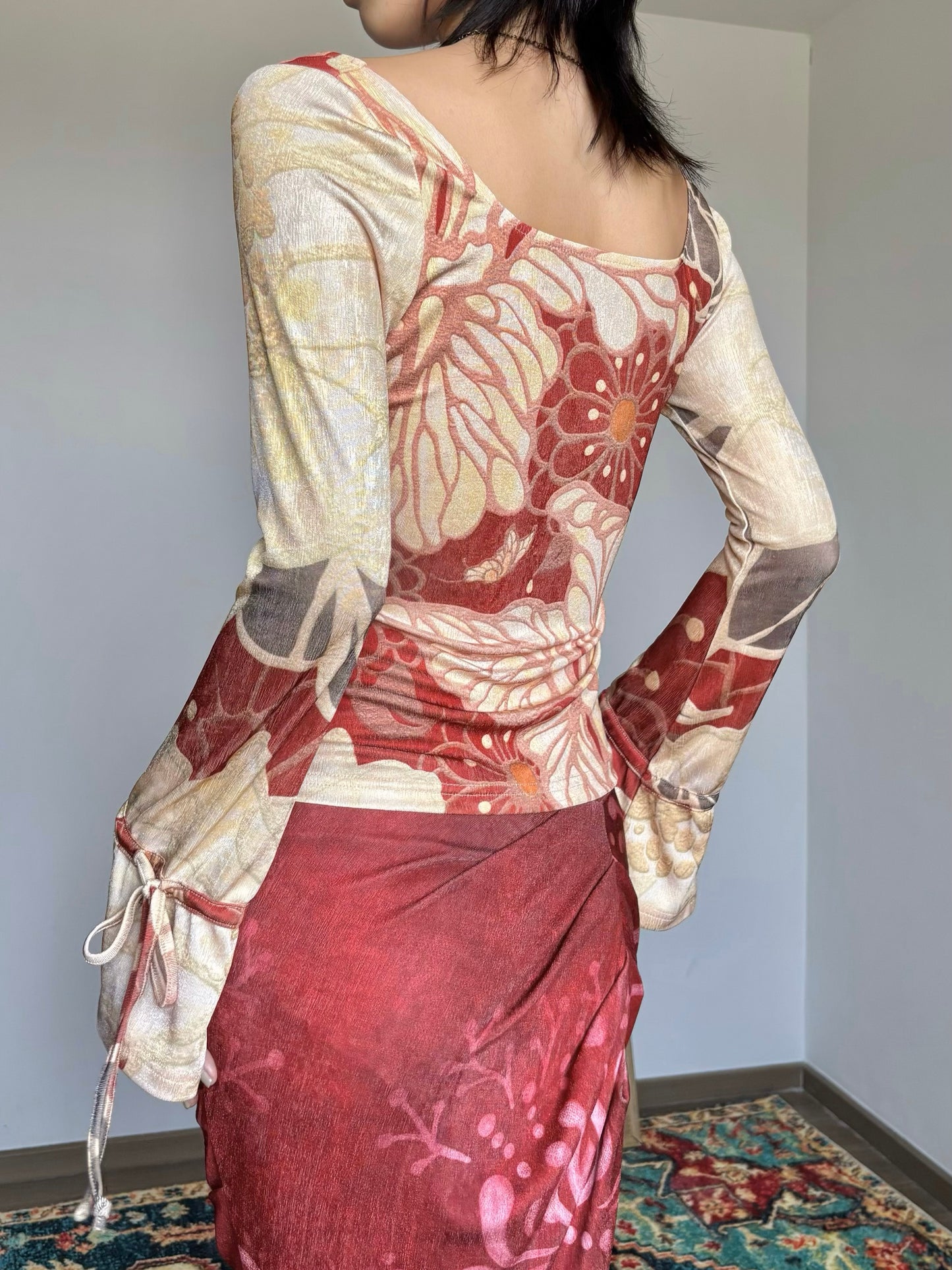 Vine Draped Maxi Skirt
