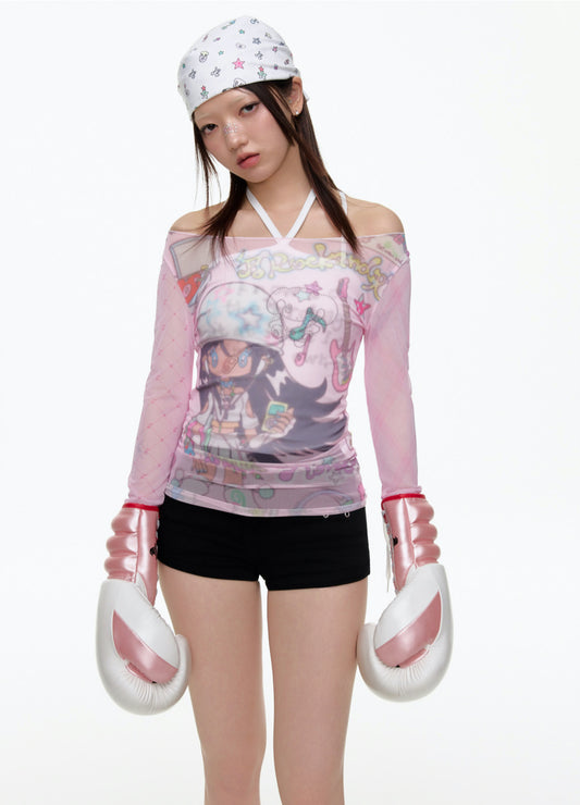Sunonebird Collab Shojo Mesh Sweatshirt