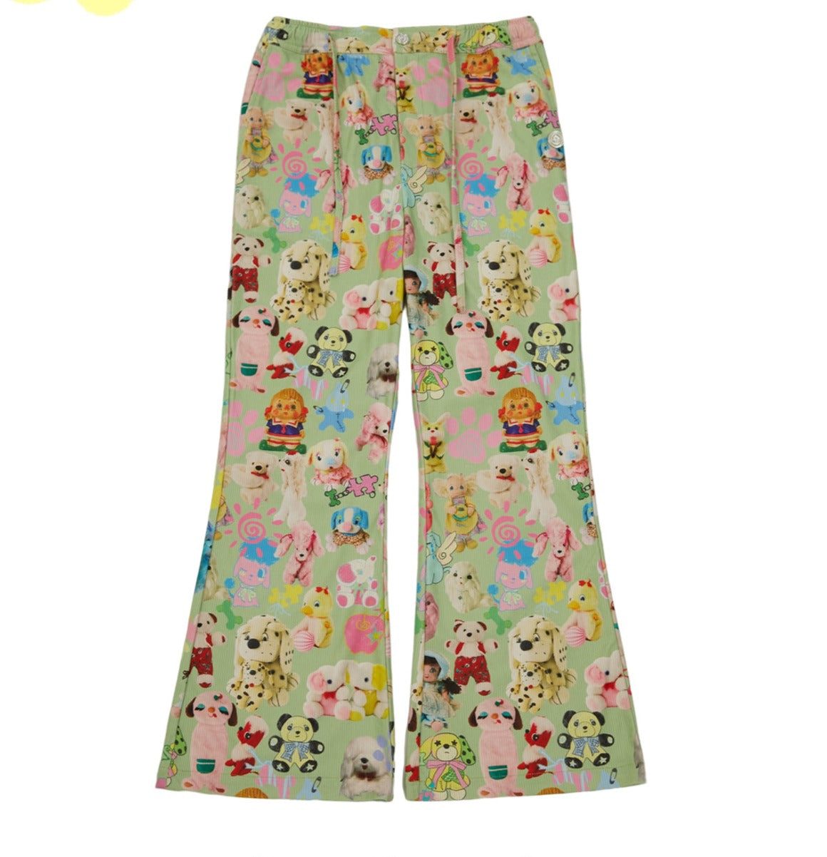 Toy Puppy Graphic Green Trousers