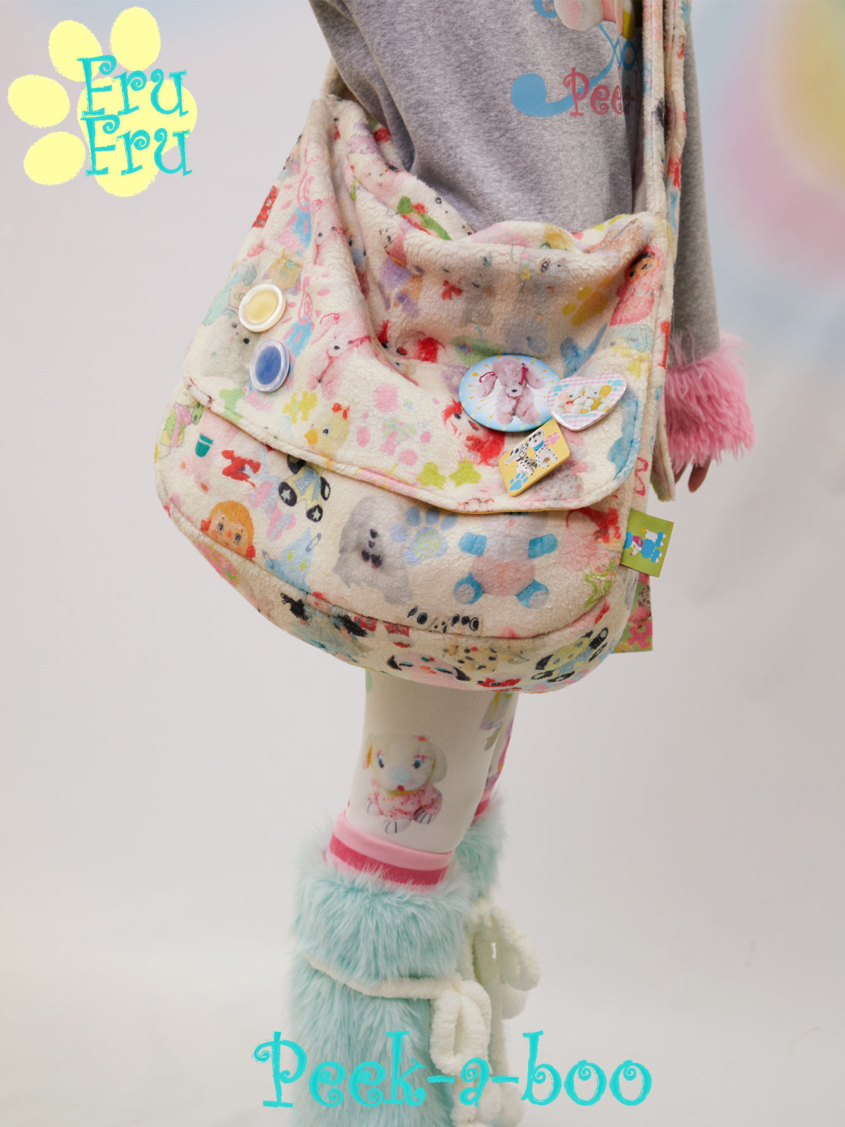 Kawaii Fluffy Cross-Shoulder Messenger Bag