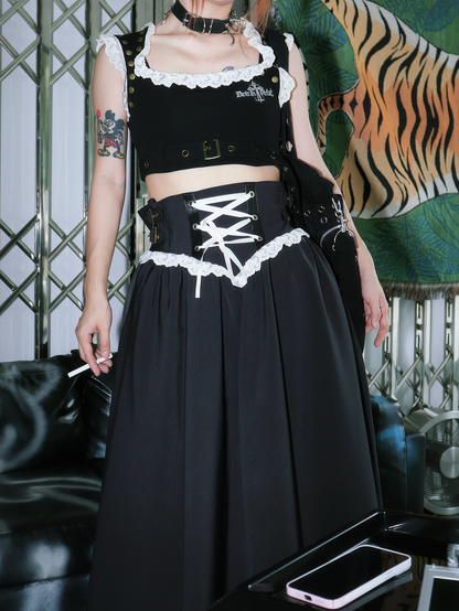 yami-kawaii-lace-embroidered-waist-strap-black-maxi-skirt