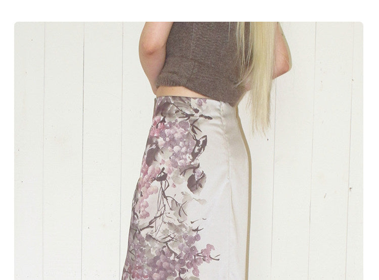 Beneath the Vine Satin Skirt