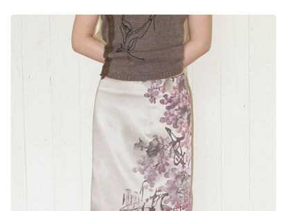Beneath the Vine Satin Skirt
