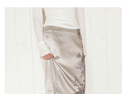 Beneath the Vine Satin Skirt