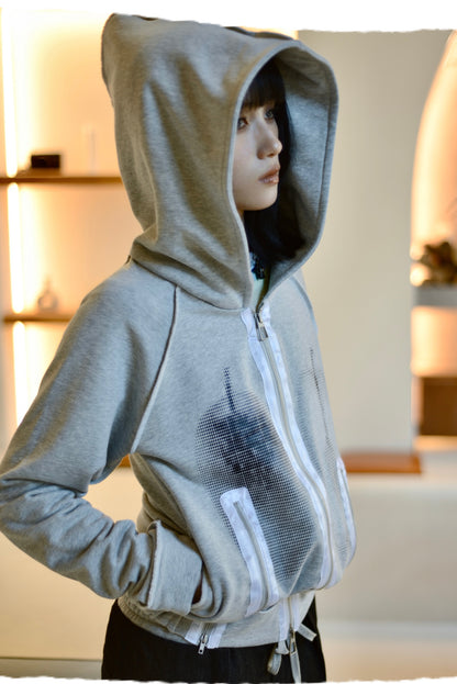 Apple Pixel Zip-up Hoodie