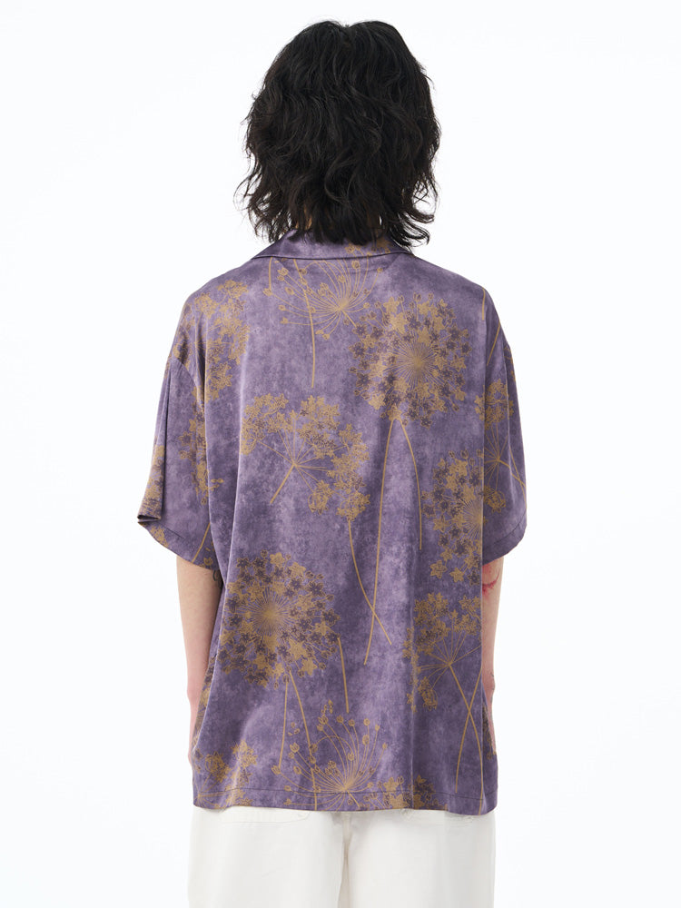 Purple Dandelion Hawaii Shirt