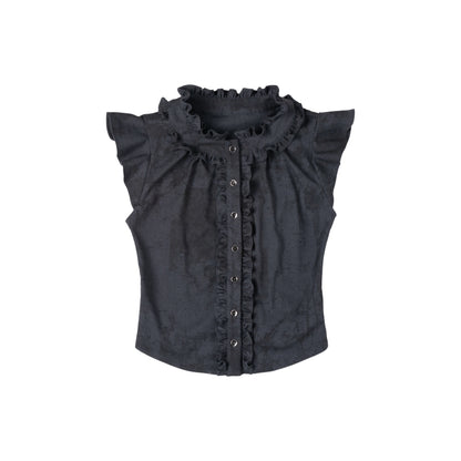 Acubi Lettuce Sleeve Ruffled Shirt