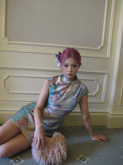 Fairy Flower Jade Cheongsam Dress