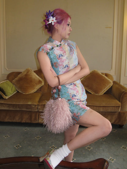 Fairy Flower Jade Cheongsam Dress