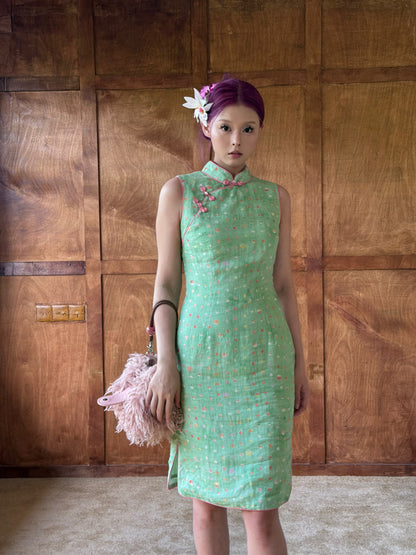 Fairy Polka Dot Cheongsam Dress