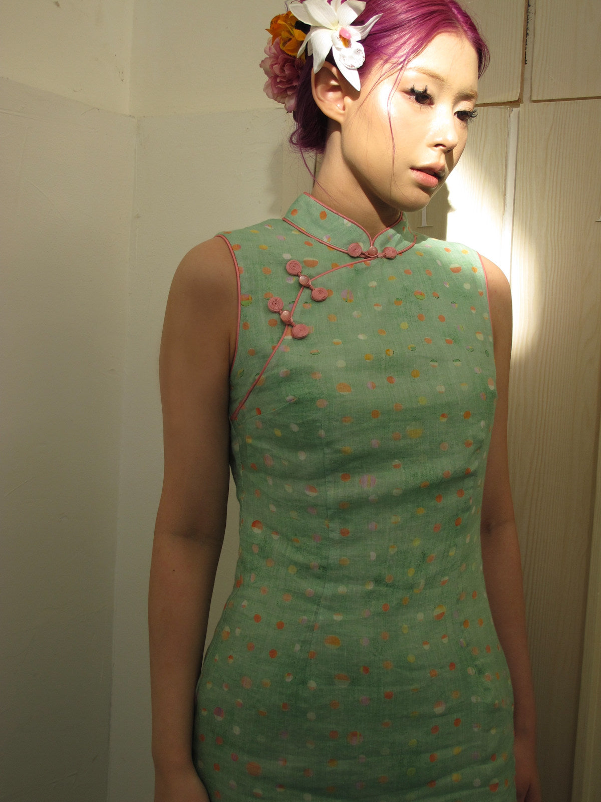 Fairy Polka Dot Cheongsam Dress
