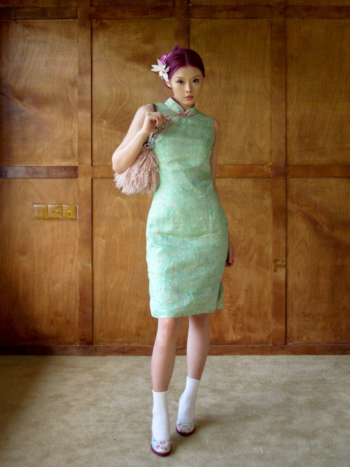 Fairy Polka Dot Cheongsam Dress