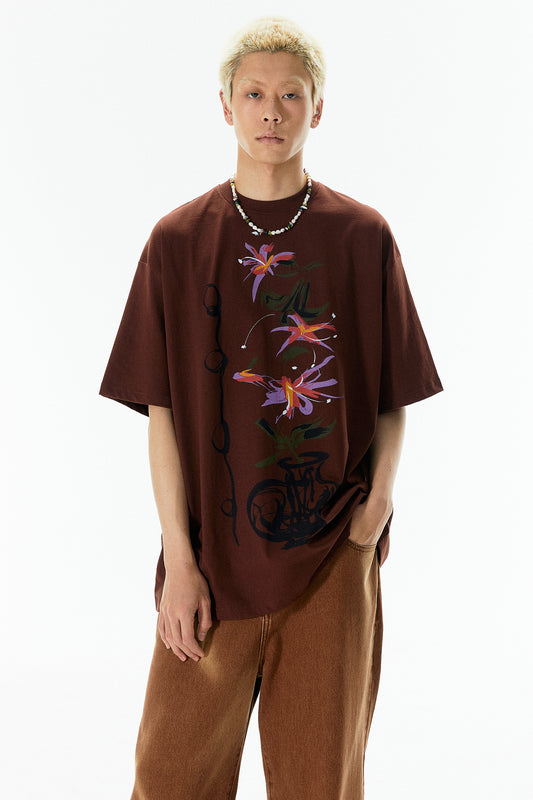 Azalea Floral Vase Graphic T-Shirt
