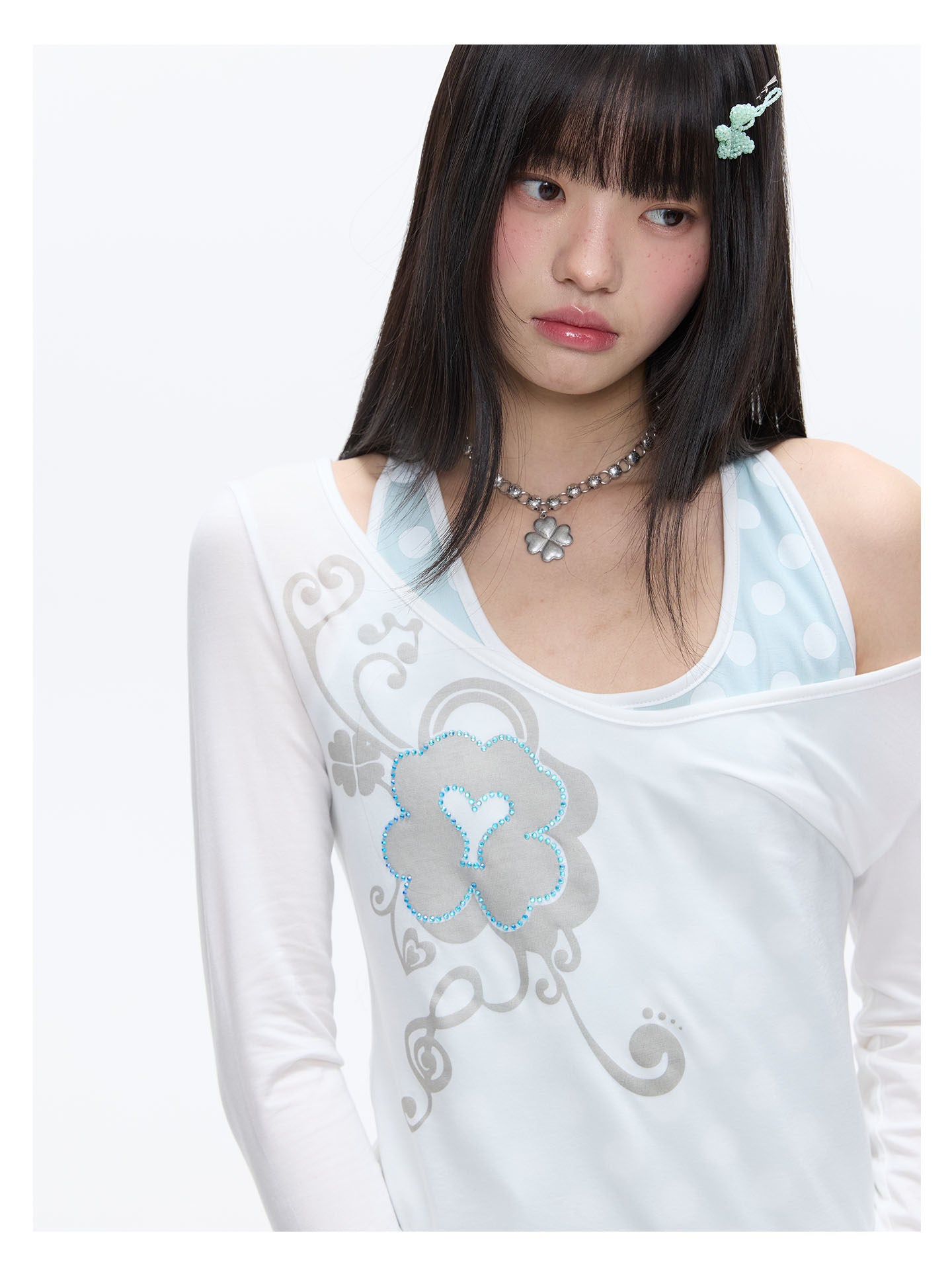 Clover Polka 2-Piece Sweatshirt