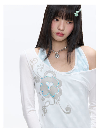 Clover Polka 2-Piece Sweatshirt