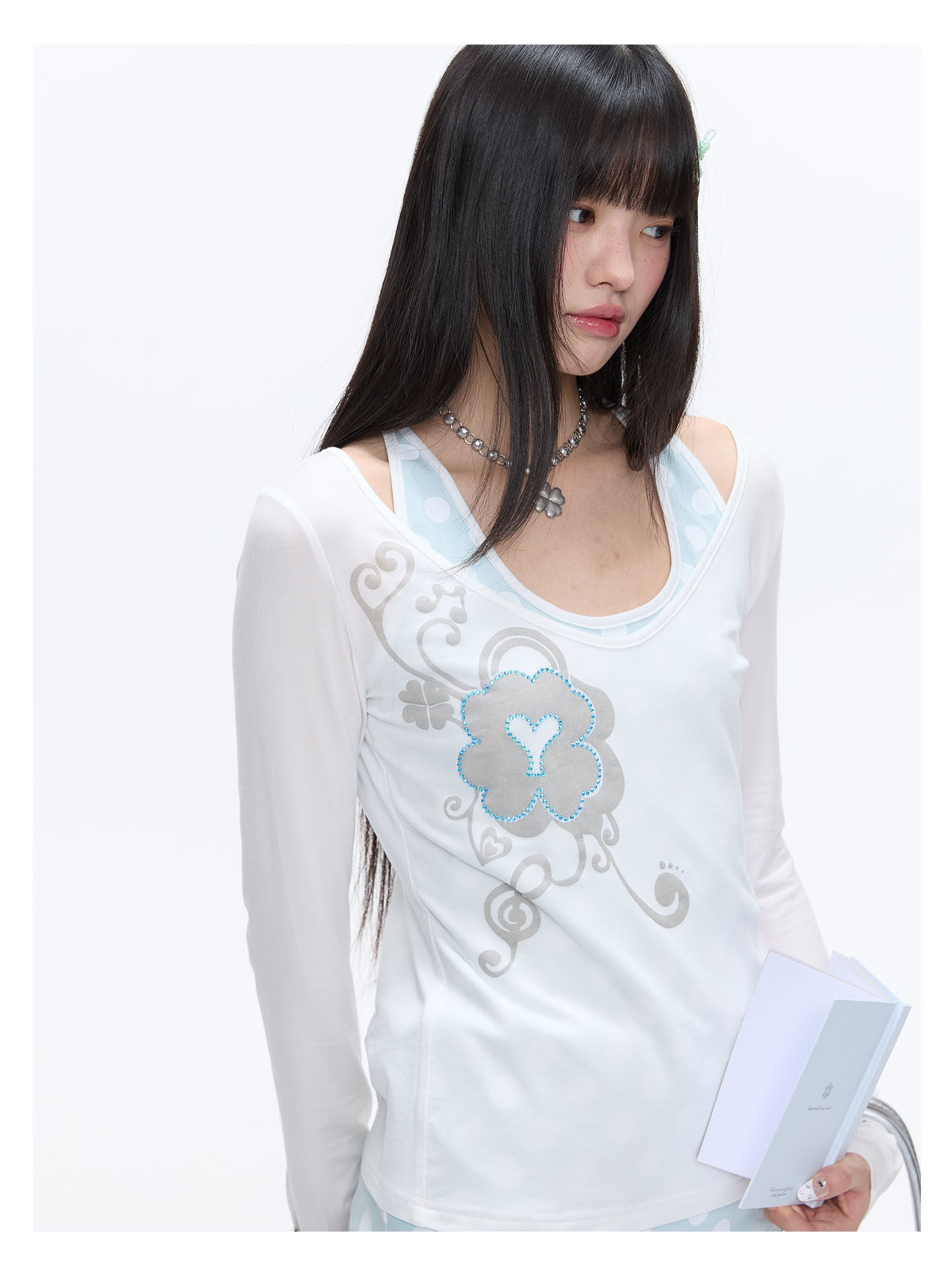 Clover Polka 2-Piece Sweatshirt
