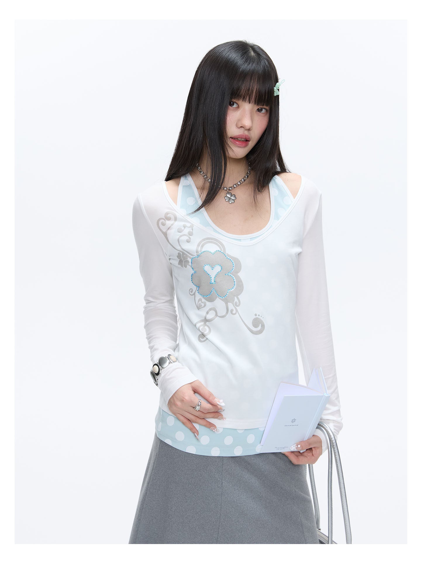 Clover Polka 2-Piece Sweatshirt