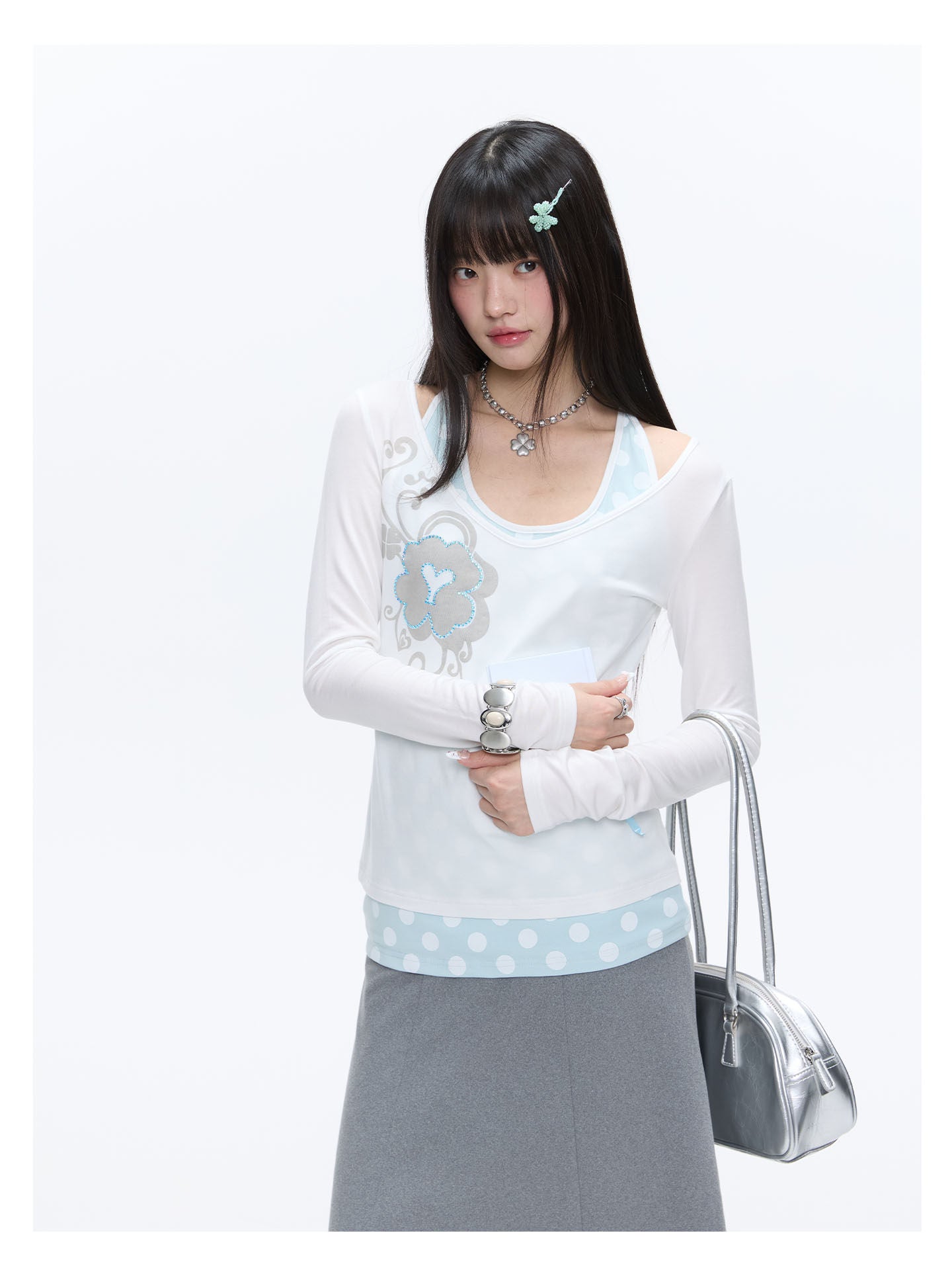 Clover Polka 2-Piece Sweatshirt