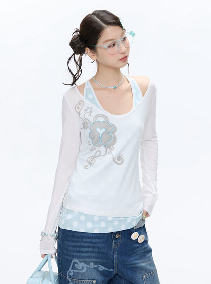 Clover Polka 2-Piece Sweatshirt