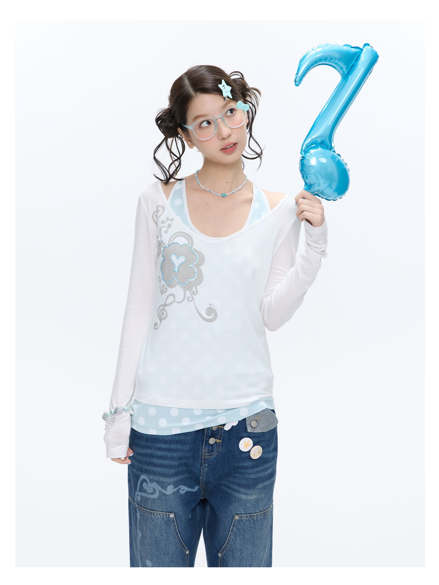 Clover Polka 2-Piece Sweatshirt