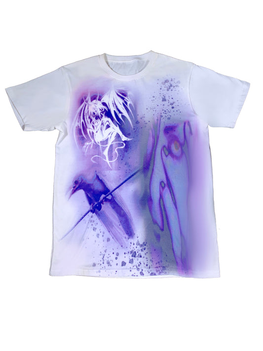 Anime Angel Hand-Painted T-shirt