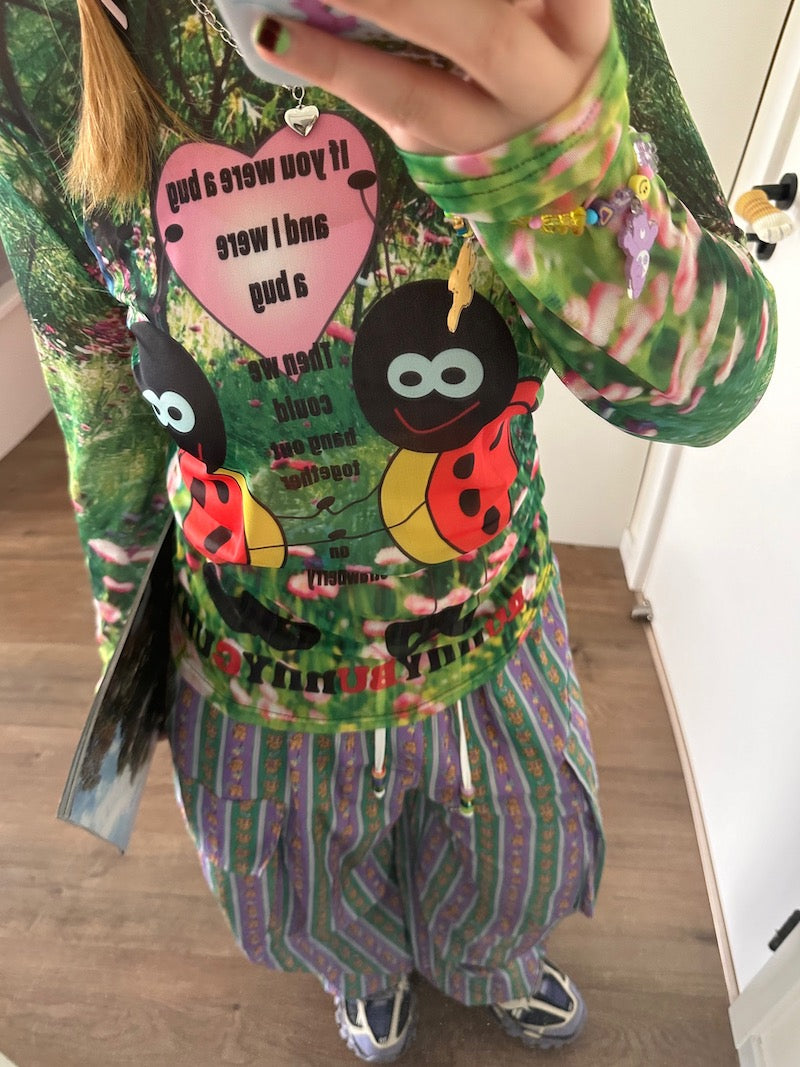 Ladybug Grass Mesh Shirt